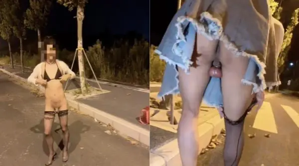 是北北没错啦半夜的路边竟然有位小姐姐在换衣服天呐快来看呀