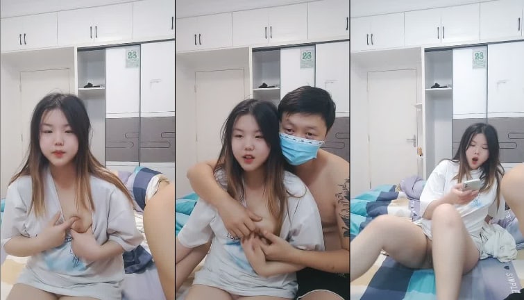 纯纯小欲妹~微胖天花板❤️全程露脸微胖才是极品~颜值天花板3P大秀直播❤️后面上面插一根口一根，掰开骚逼看特写