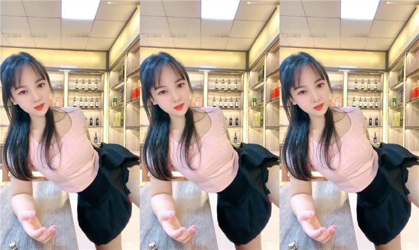 重磅！烟草酒水店生意太差，甜美漂亮店老板下海在店里表演喷水，太能喷了竟然喷到自己脸上头发1