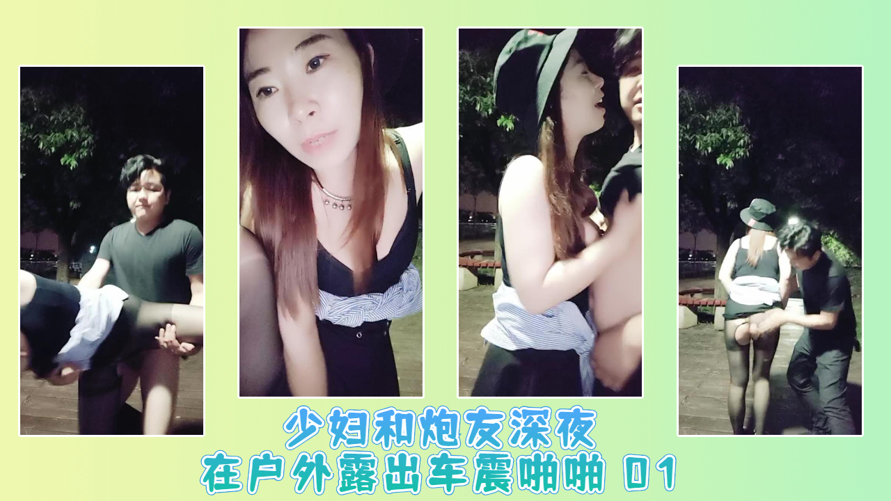 少妇和炮友深夜在户外露出车震啪啪01.
